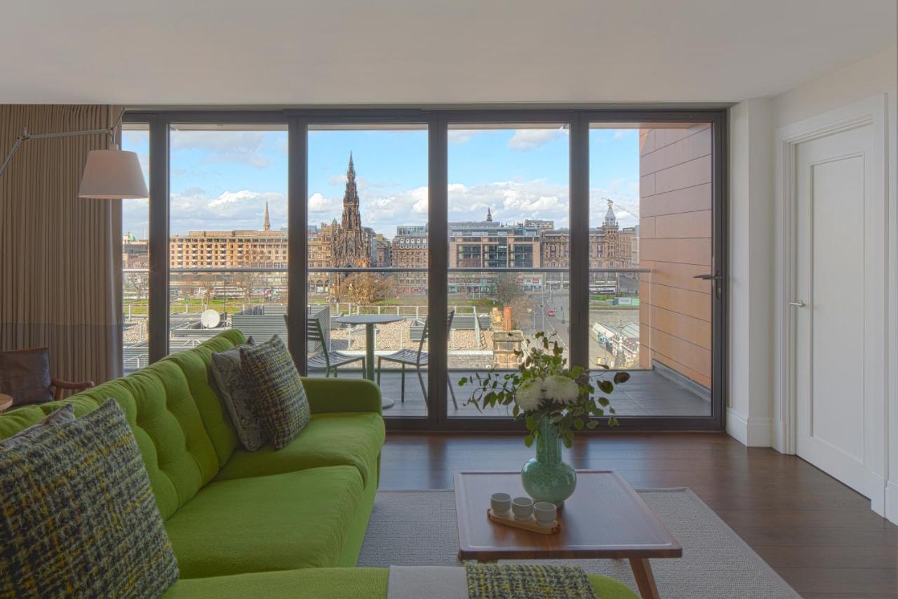 Aparthotel Cheval Old Town Chambers Edimburgo Esterno foto Living room with a view of Glasgow